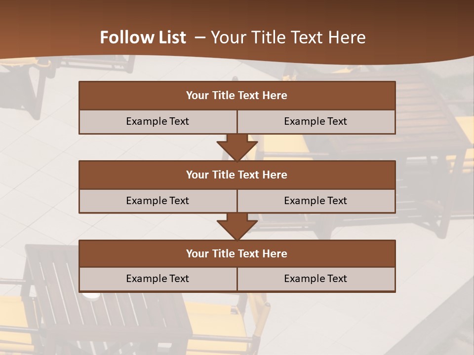 A Group Of Yellow Chairs And A Table PowerPoint Template
