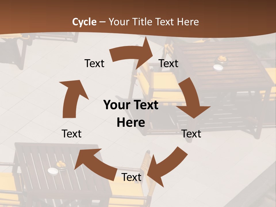 A Group Of Yellow Chairs And A Table PowerPoint Template