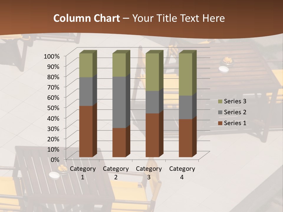 A Group Of Yellow Chairs And A Table PowerPoint Template