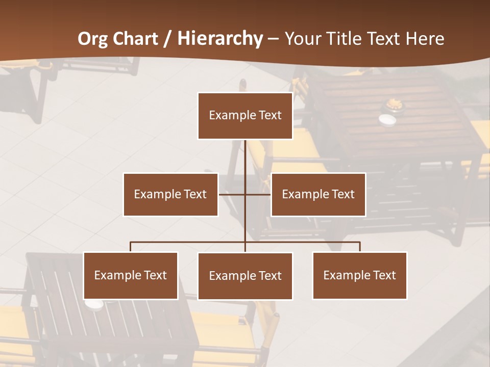 A Group Of Yellow Chairs And A Table PowerPoint Template
