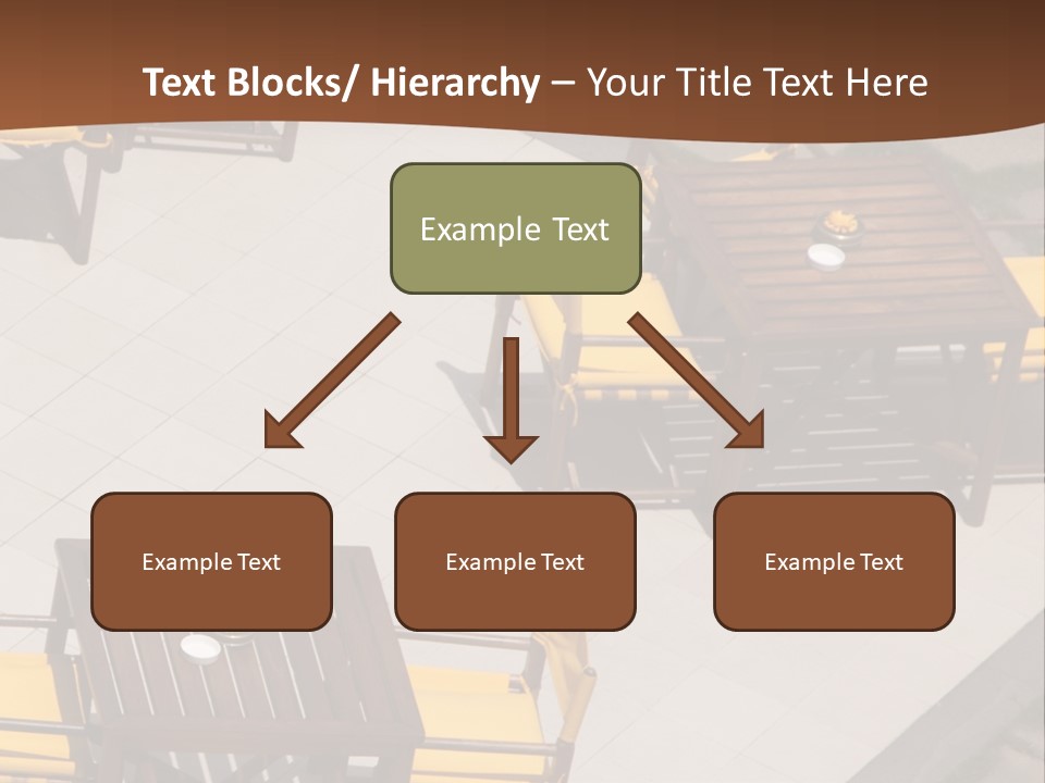 A Group Of Yellow Chairs And A Table PowerPoint Template
