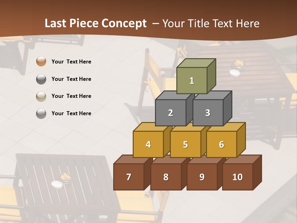 A Group Of Yellow Chairs And A Table PowerPoint Template