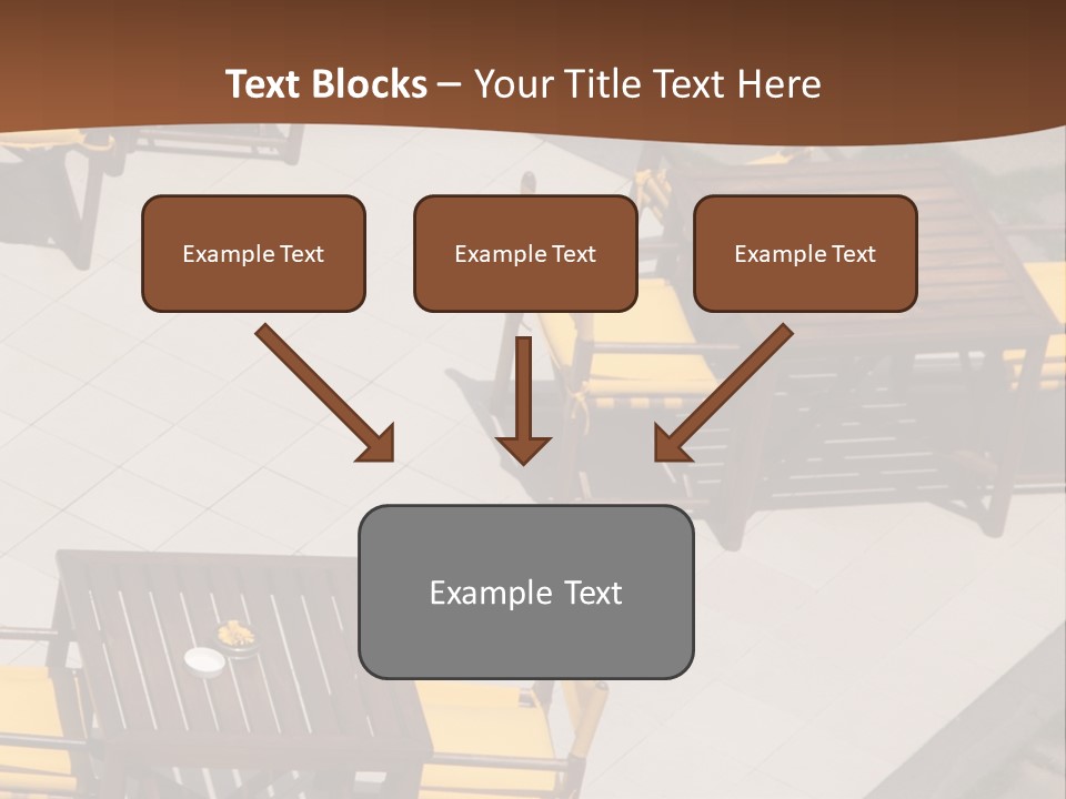 A Group Of Yellow Chairs And A Table PowerPoint Template