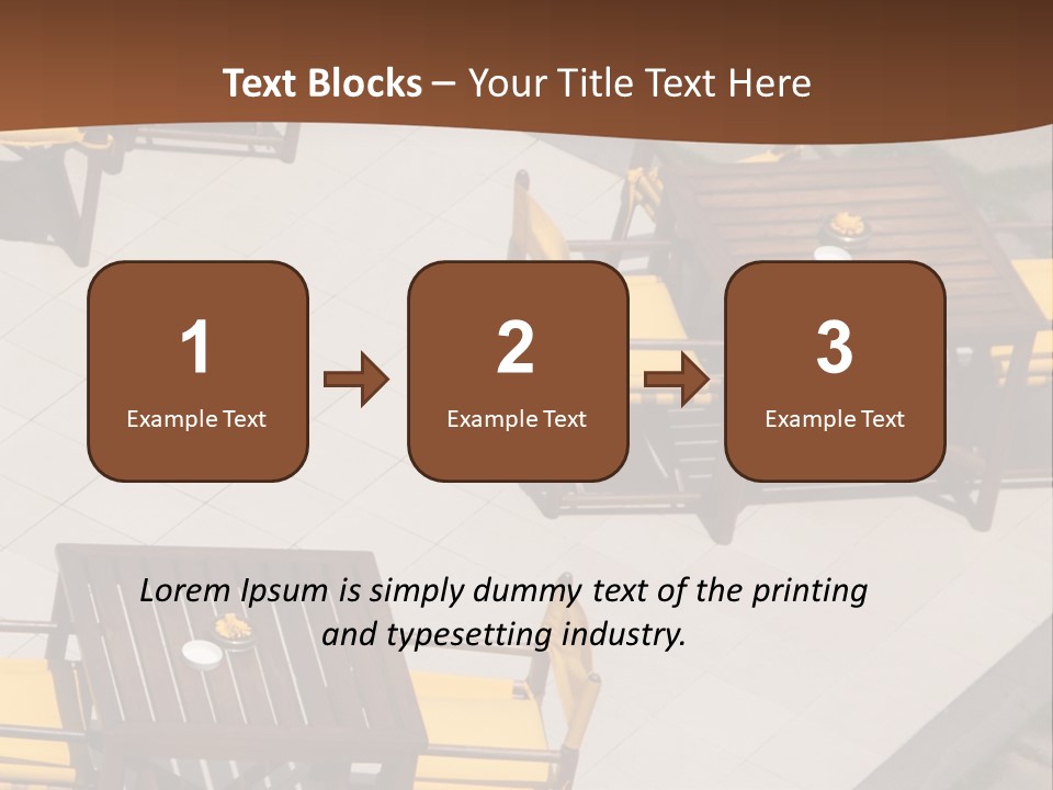 A Group Of Yellow Chairs And A Table PowerPoint Template