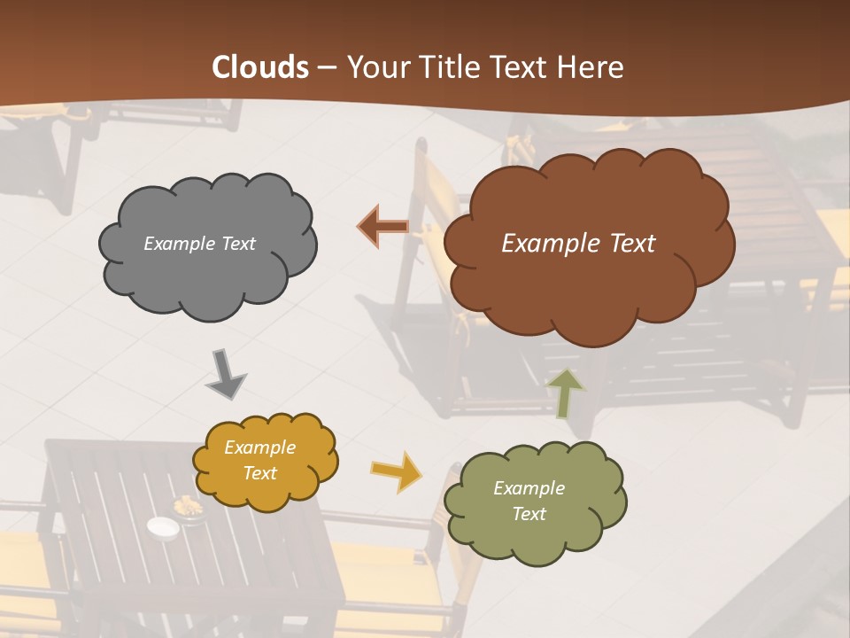 A Group Of Yellow Chairs And A Table PowerPoint Template