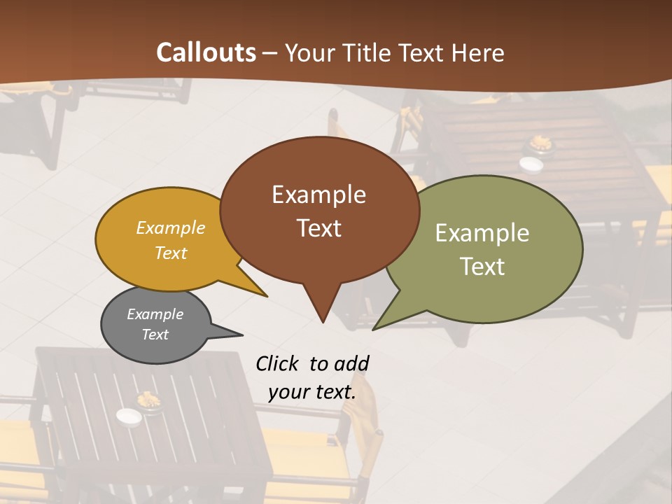 A Group Of Yellow Chairs And A Table PowerPoint Template