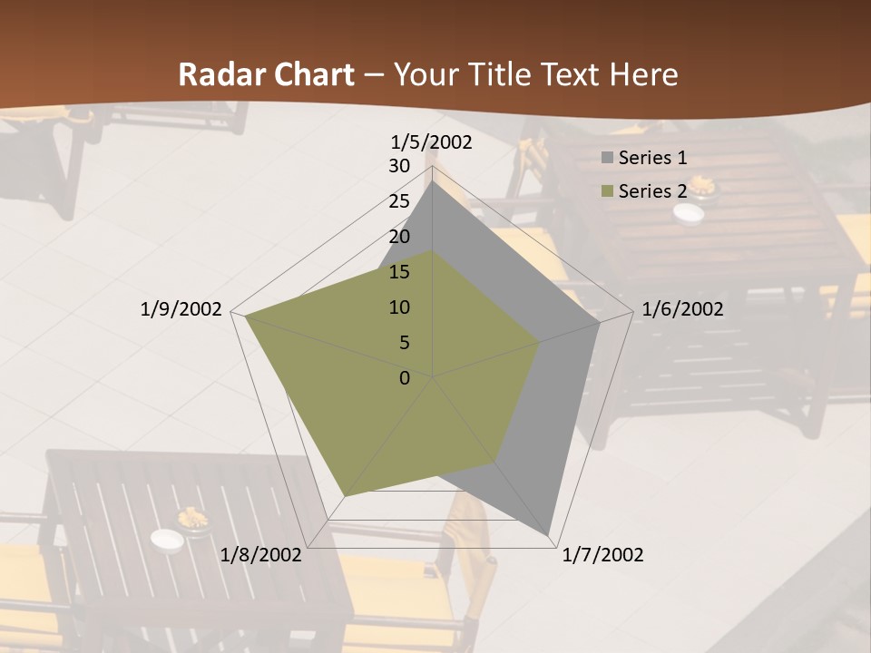 A Group Of Yellow Chairs And A Table PowerPoint Template