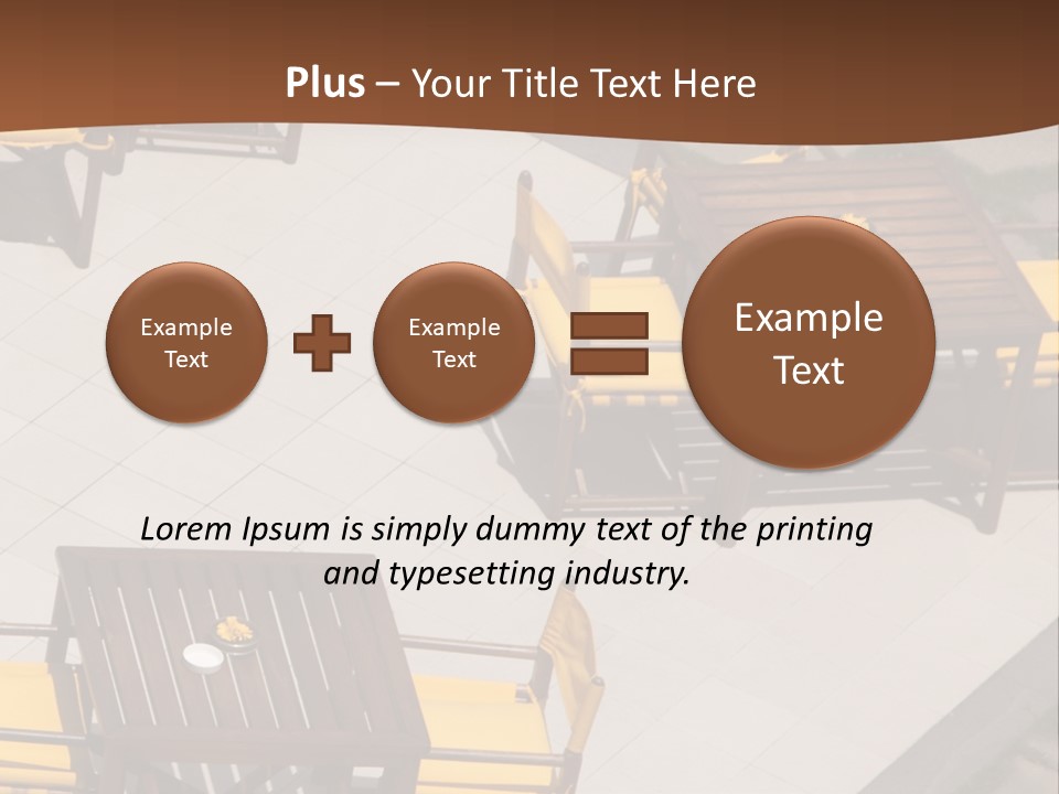 A Group Of Yellow Chairs And A Table PowerPoint Template