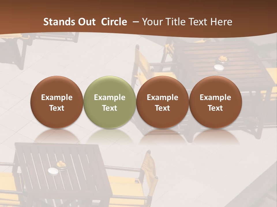 A Group Of Yellow Chairs And A Table PowerPoint Template