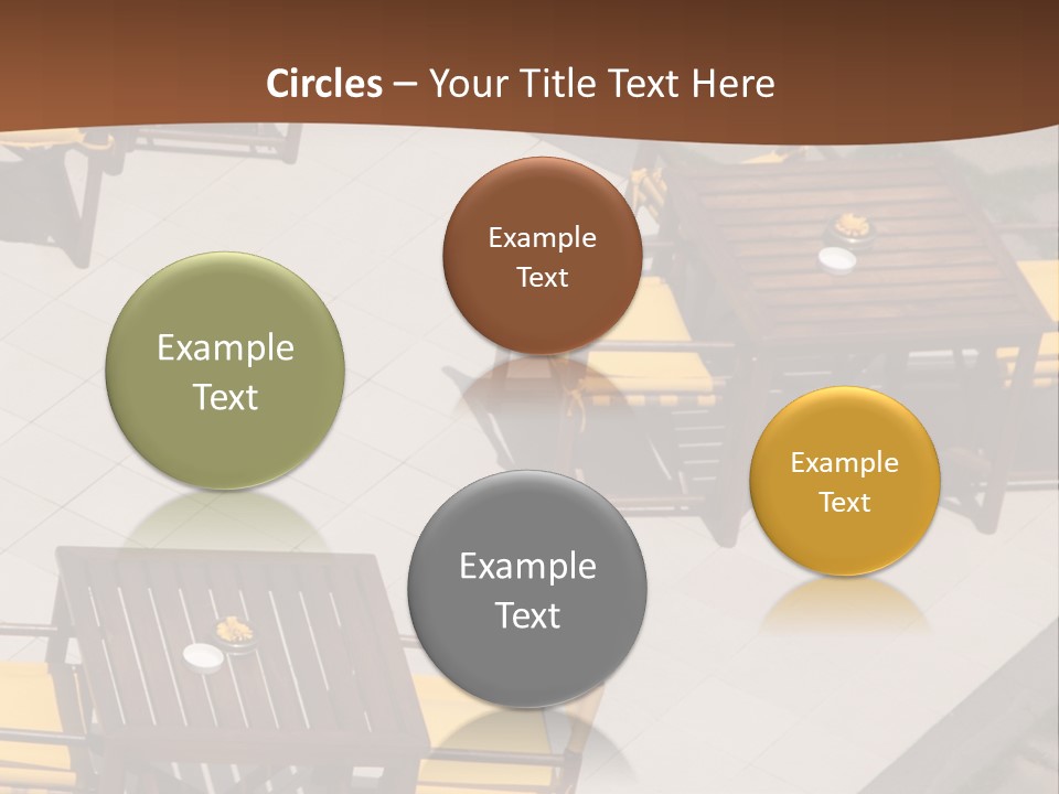 A Group Of Yellow Chairs And A Table PowerPoint Template