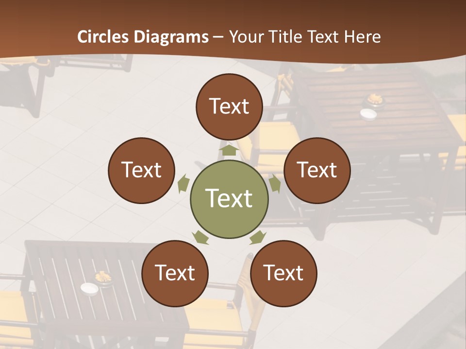 A Group Of Yellow Chairs And A Table PowerPoint Template