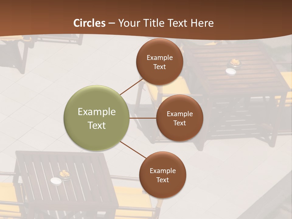 A Group Of Yellow Chairs And A Table PowerPoint Template