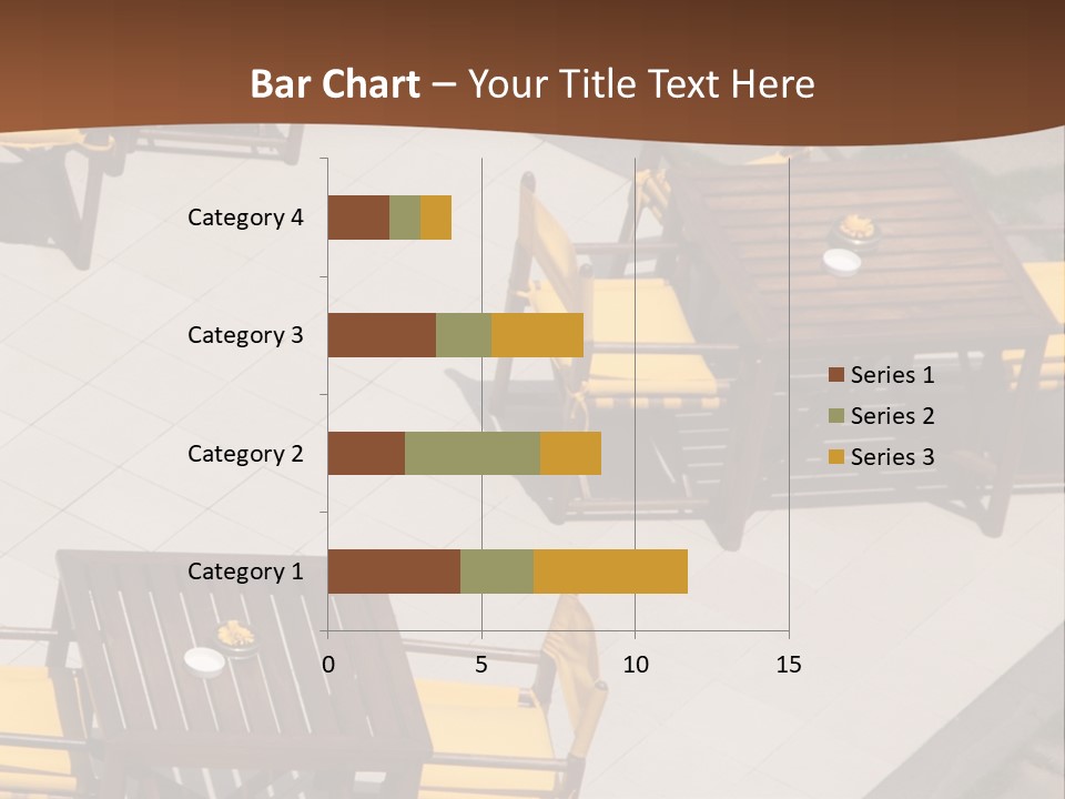 A Group Of Yellow Chairs And A Table PowerPoint Template