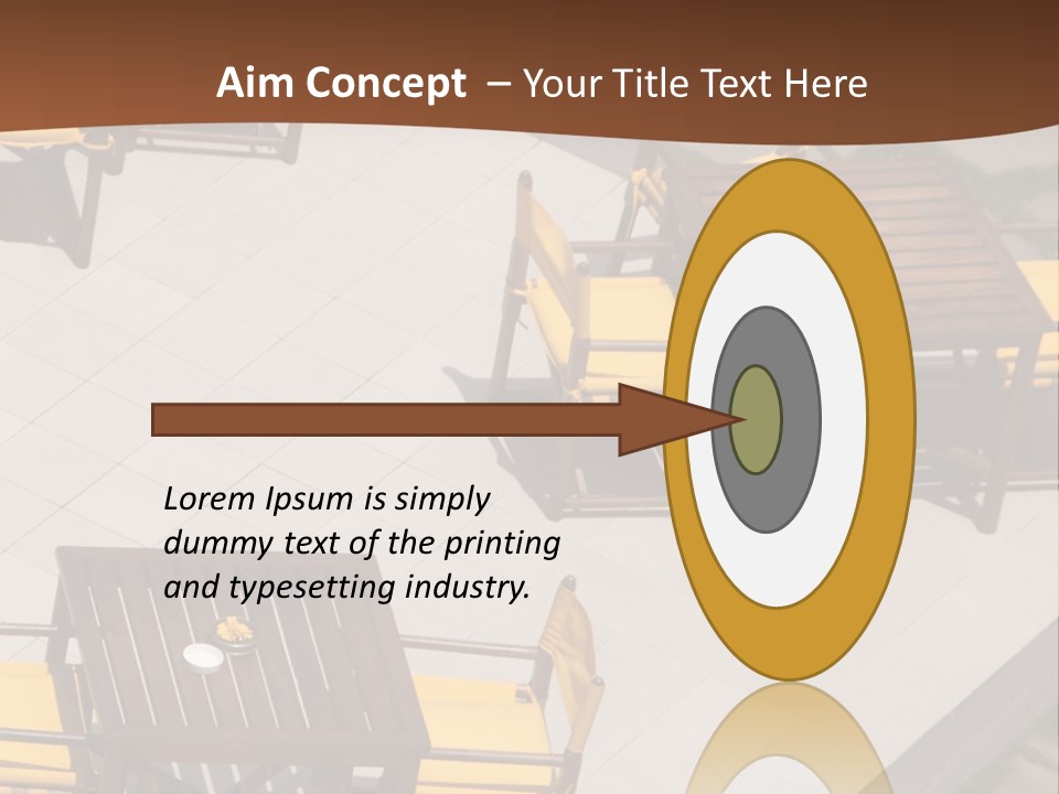 A Group Of Yellow Chairs And A Table PowerPoint Template