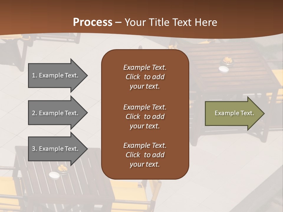 A Group Of Yellow Chairs And A Table PowerPoint Template