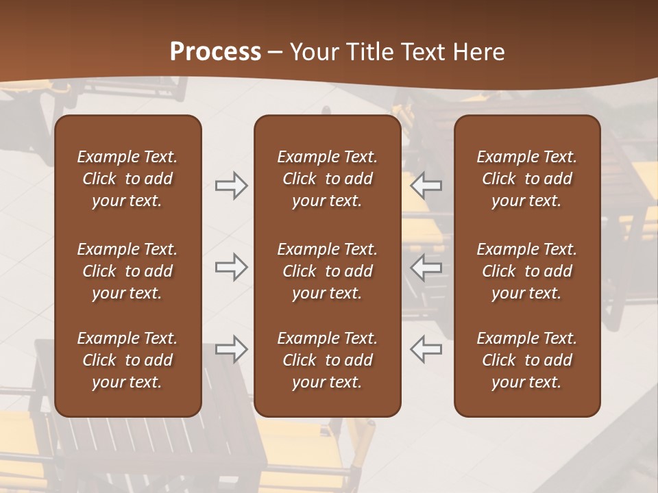 A Group Of Yellow Chairs And A Table PowerPoint Template