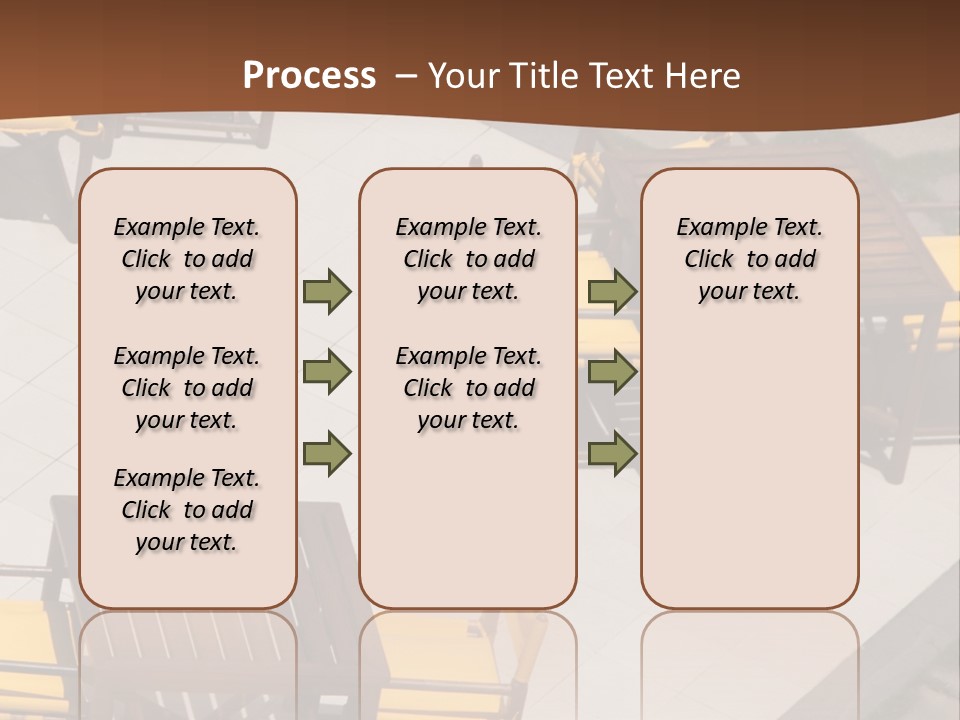 A Group Of Yellow Chairs And A Table PowerPoint Template