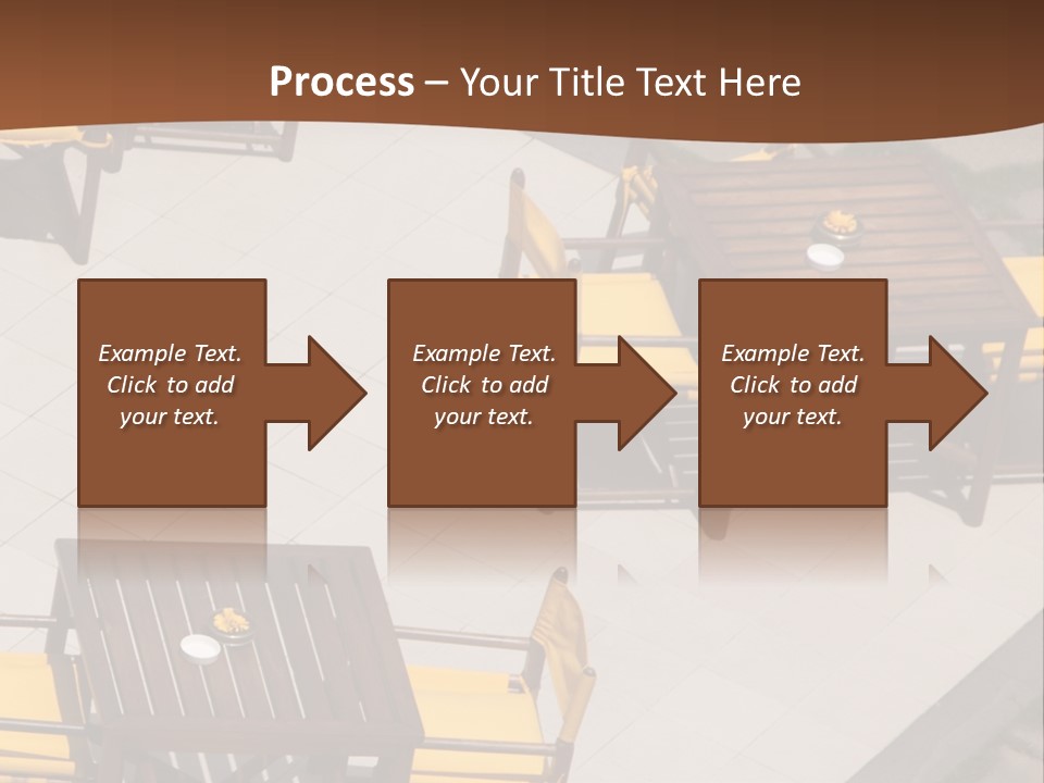 A Group Of Yellow Chairs And A Table PowerPoint Template