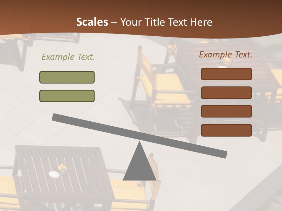 A Group Of Yellow Chairs And A Table PowerPoint Template