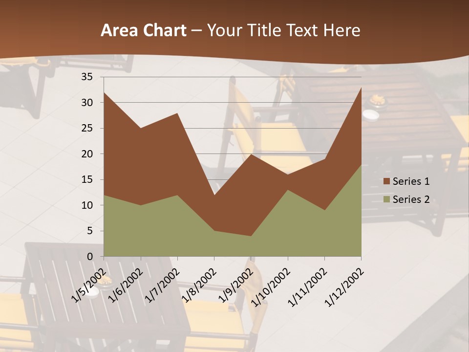 A Group Of Yellow Chairs And A Table PowerPoint Template