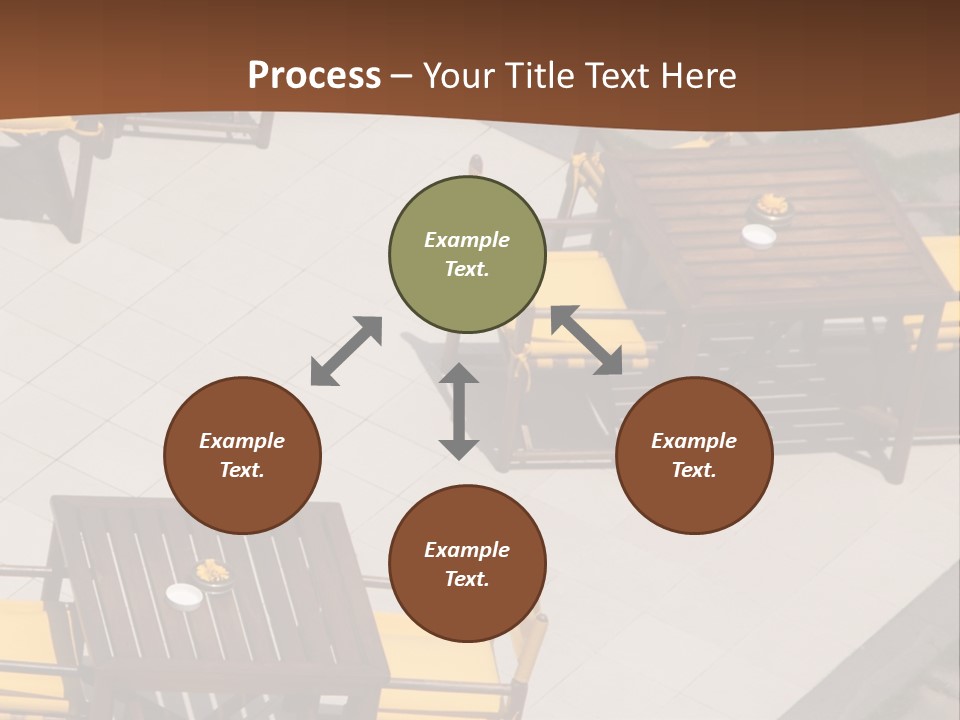 A Group Of Yellow Chairs And A Table PowerPoint Template
