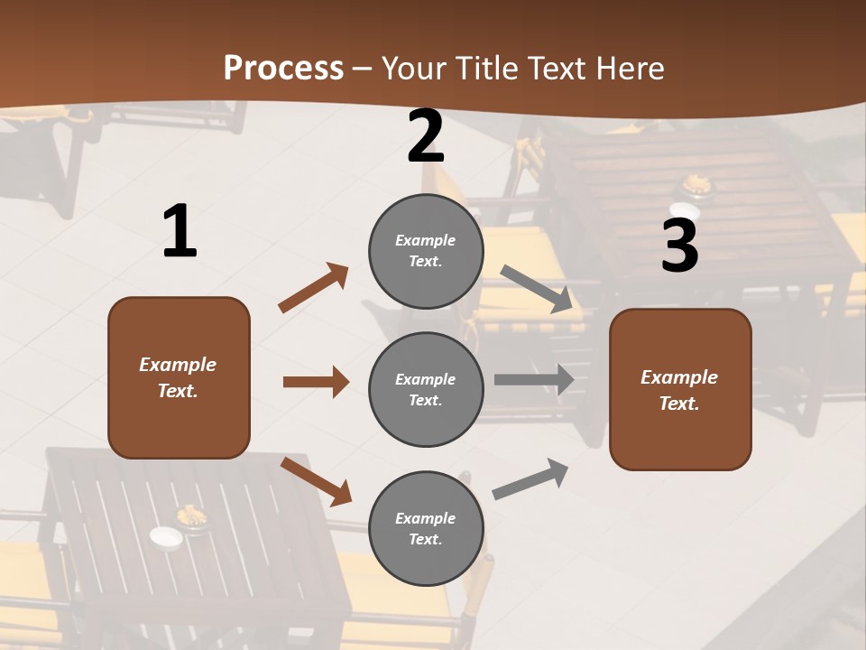 A Group Of Yellow Chairs And A Table PowerPoint Template