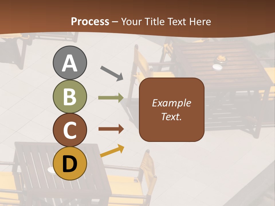 A Group Of Yellow Chairs And A Table PowerPoint Template
