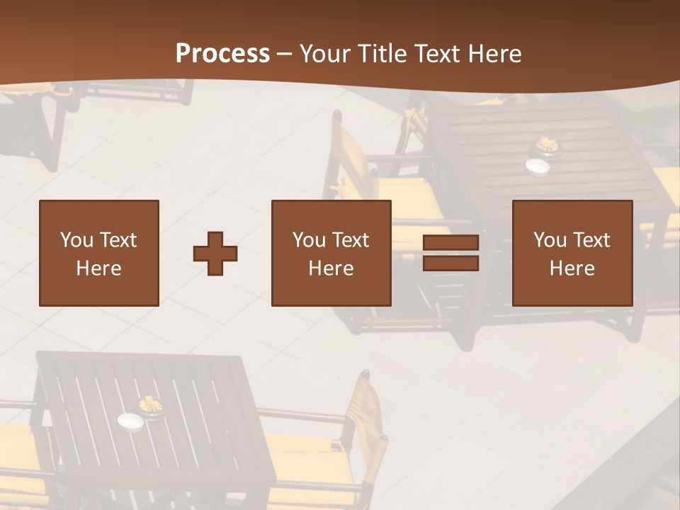 A Group Of Yellow Chairs And A Table PowerPoint Template