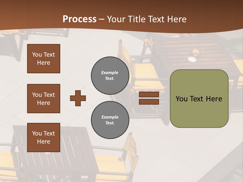 A Group Of Yellow Chairs And A Table PowerPoint Template