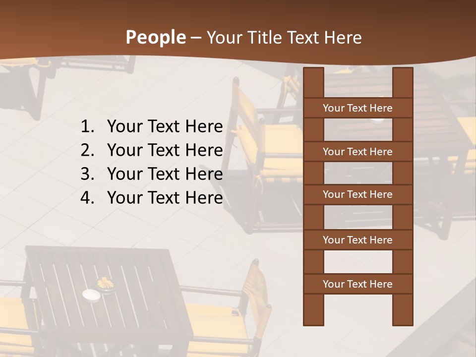 A Group Of Yellow Chairs And A Table PowerPoint Template
