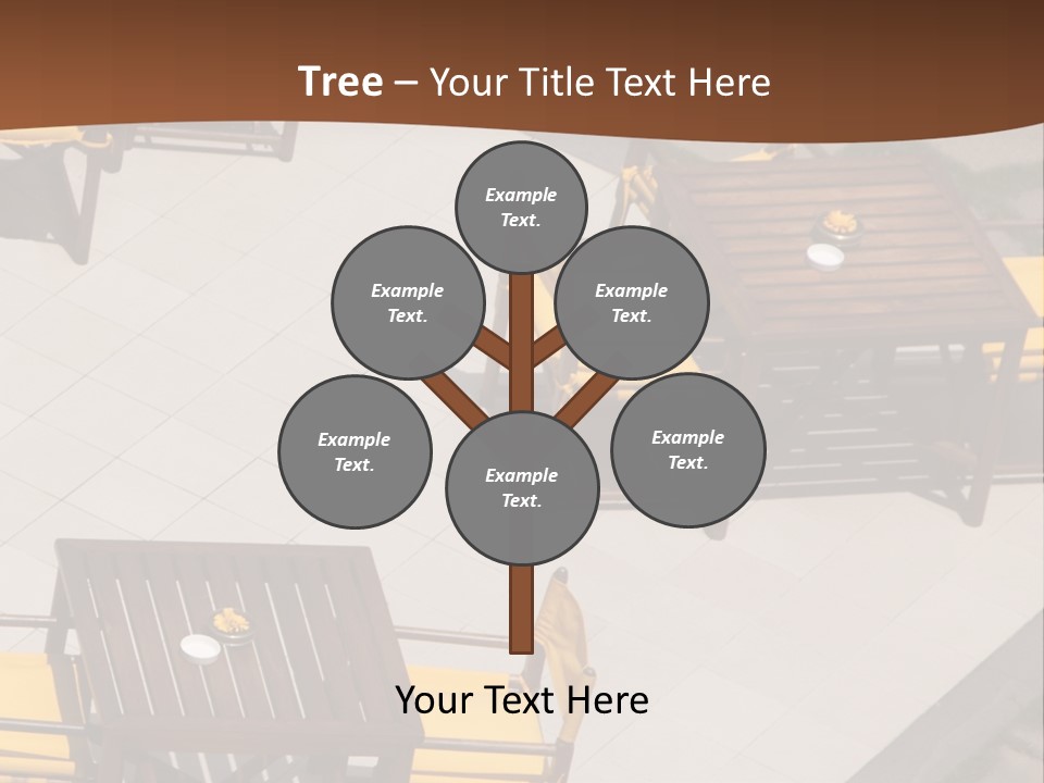 A Group Of Yellow Chairs And A Table PowerPoint Template