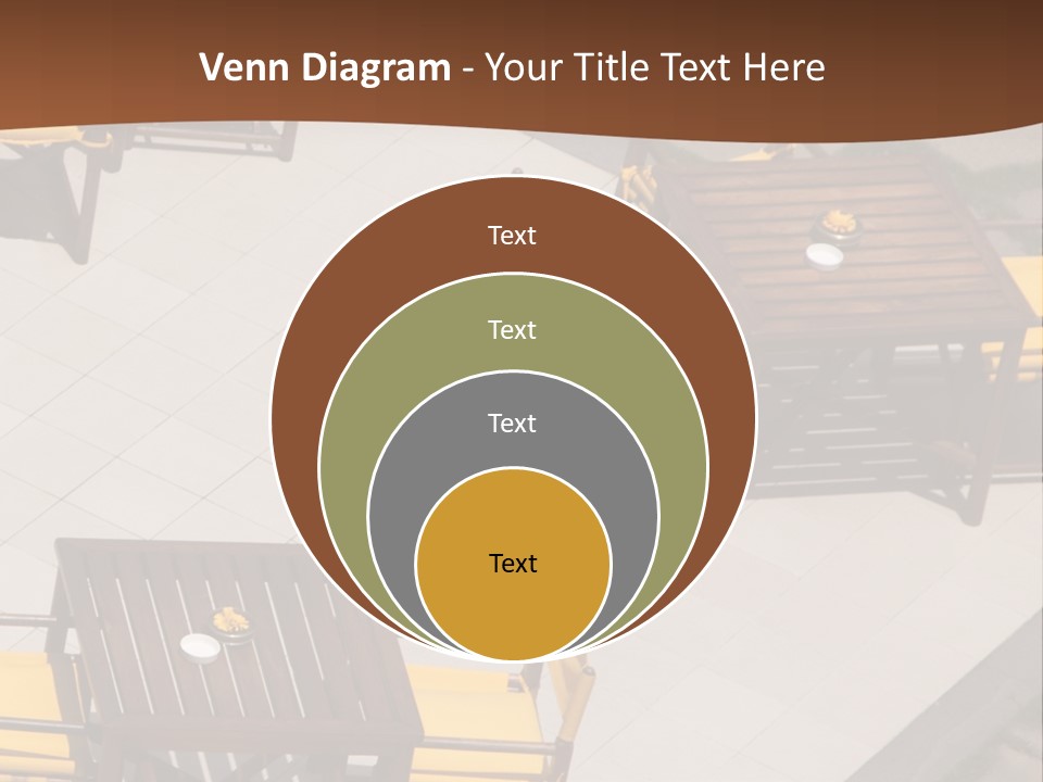 A Group Of Yellow Chairs And A Table PowerPoint Template