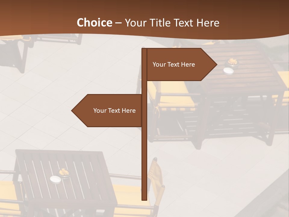 A Group Of Yellow Chairs And A Table PowerPoint Template