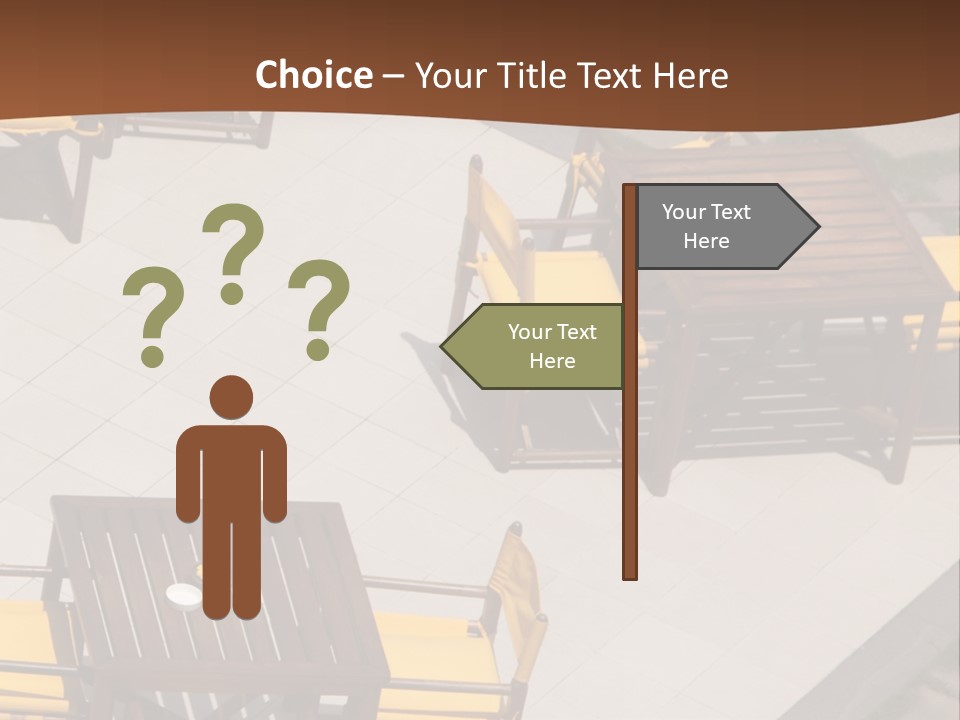 A Group Of Yellow Chairs And A Table PowerPoint Template