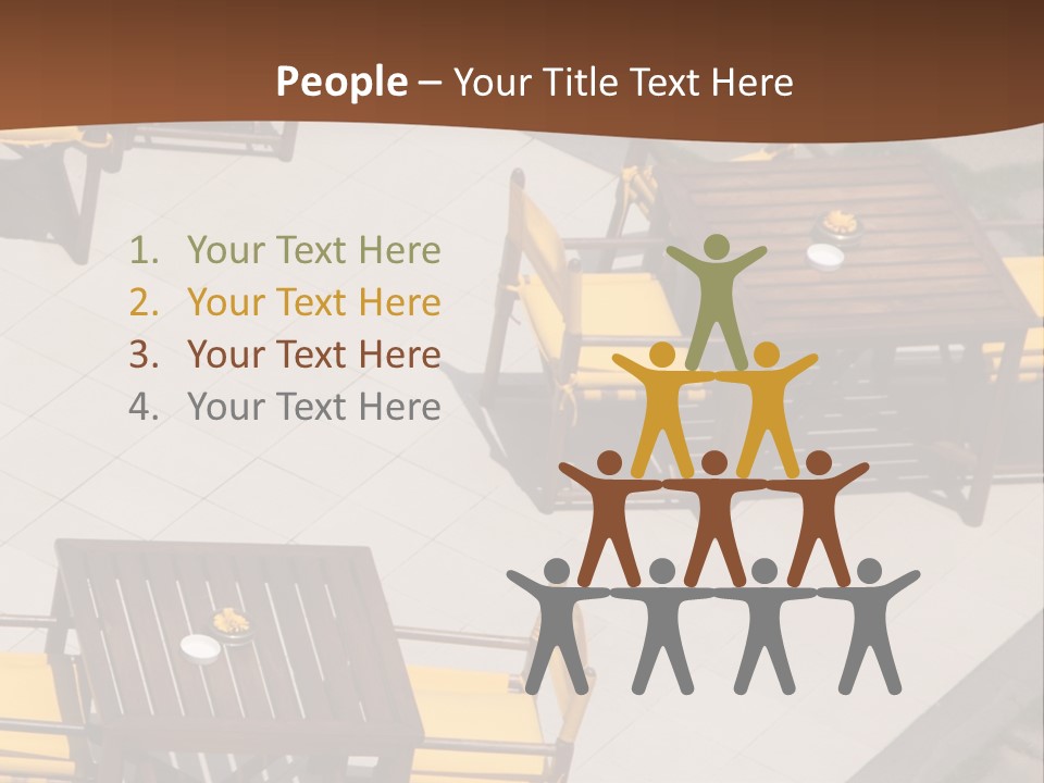A Group Of Yellow Chairs And A Table PowerPoint Template