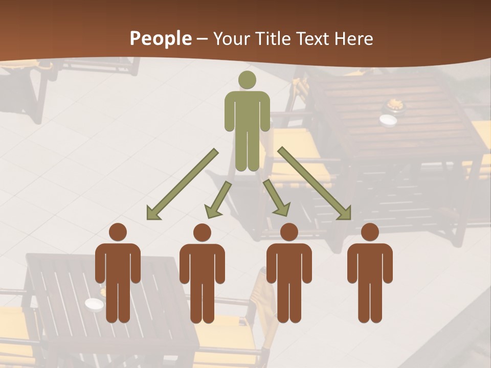 A Group Of Yellow Chairs And A Table PowerPoint Template