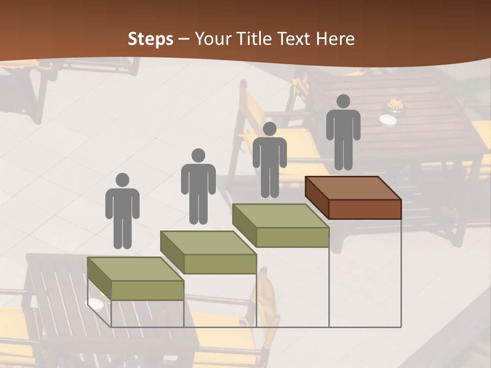 A Group Of Yellow Chairs And A Table PowerPoint Template