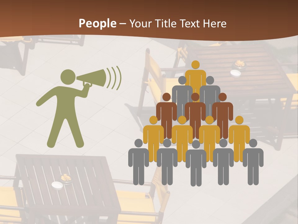 A Group Of Yellow Chairs And A Table PowerPoint Template