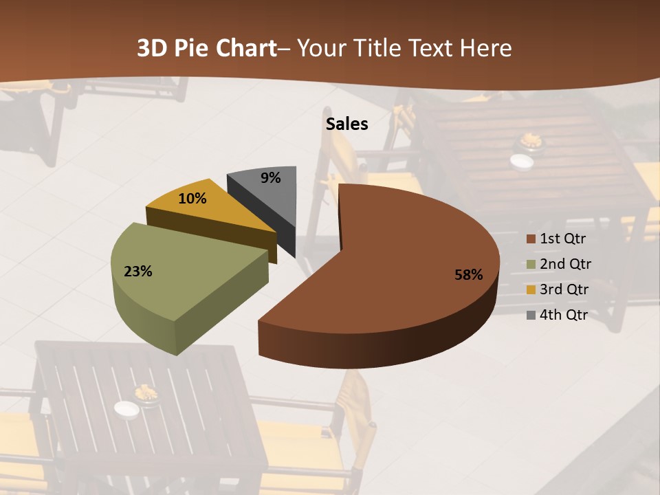 A Group Of Yellow Chairs And A Table PowerPoint Template