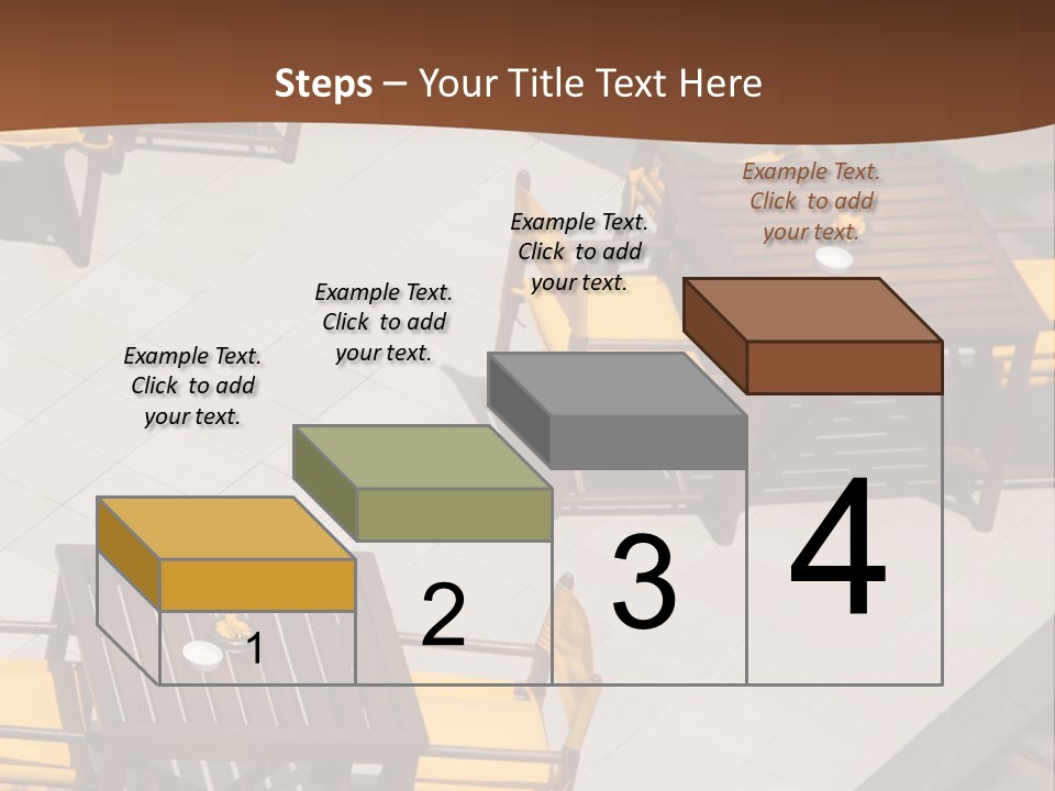 A Group Of Yellow Chairs And A Table PowerPoint Template