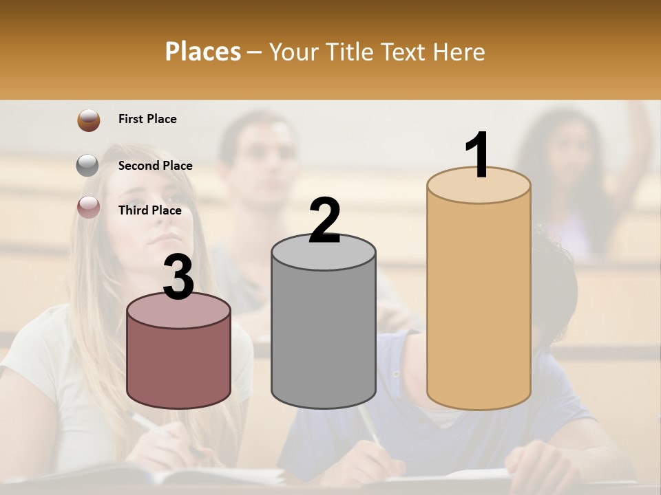 A Group Of People Sitting In A Lecture Hall PowerPoint Template