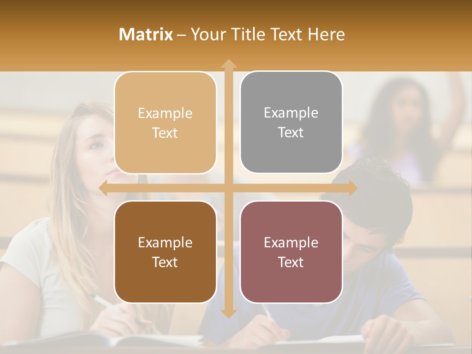 A Group Of People Sitting In A Lecture Hall PowerPoint Template