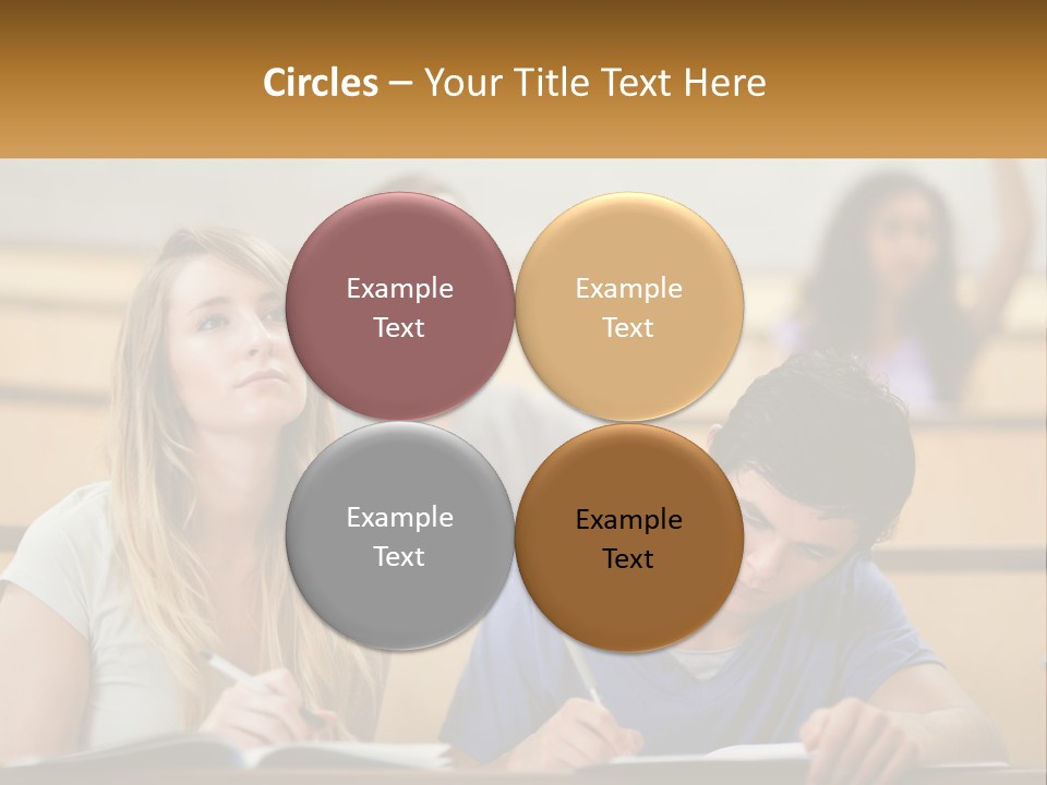 A Group Of People Sitting In A Lecture Hall PowerPoint Template