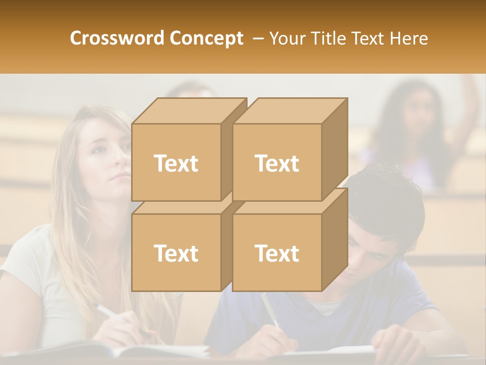 A Group Of People Sitting In A Lecture Hall PowerPoint Template