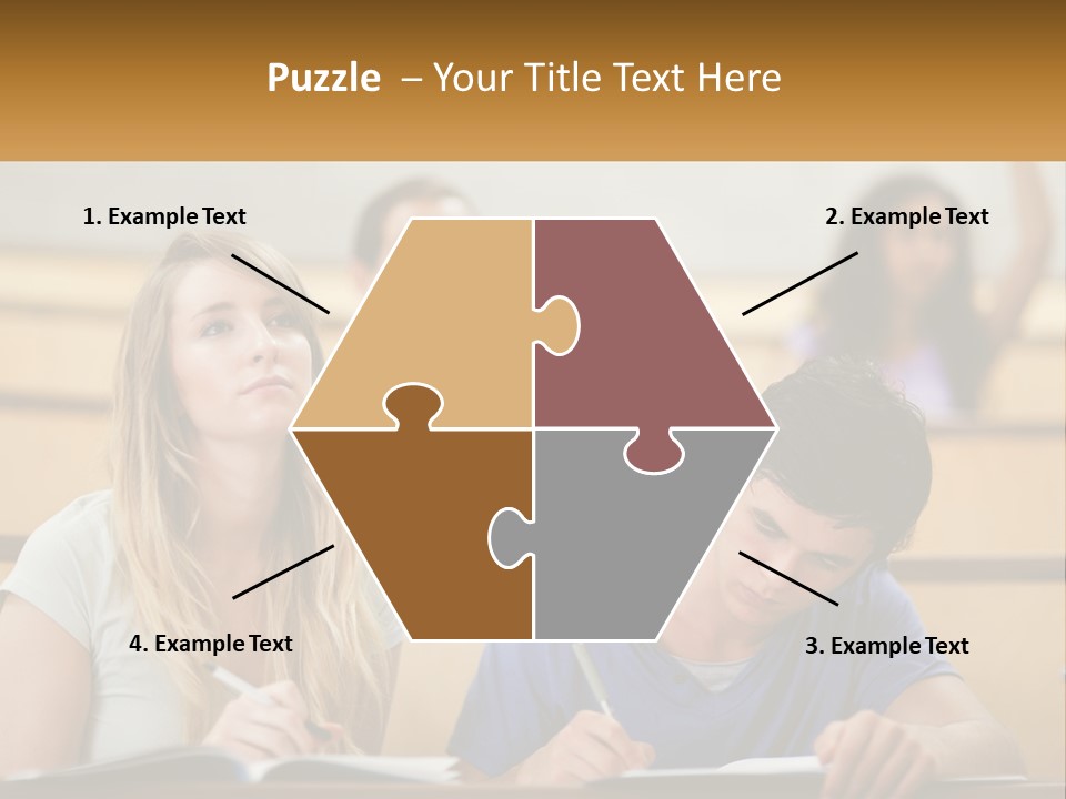 A Group Of People Sitting In A Lecture Hall PowerPoint Template