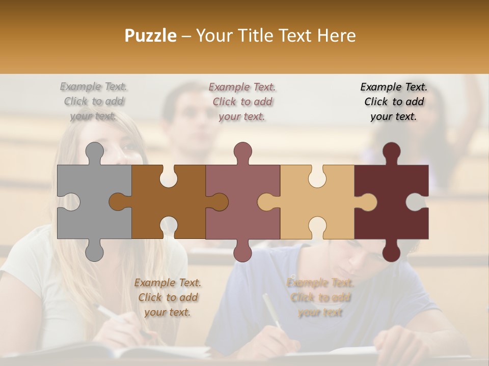 A Group Of People Sitting In A Lecture Hall PowerPoint Template