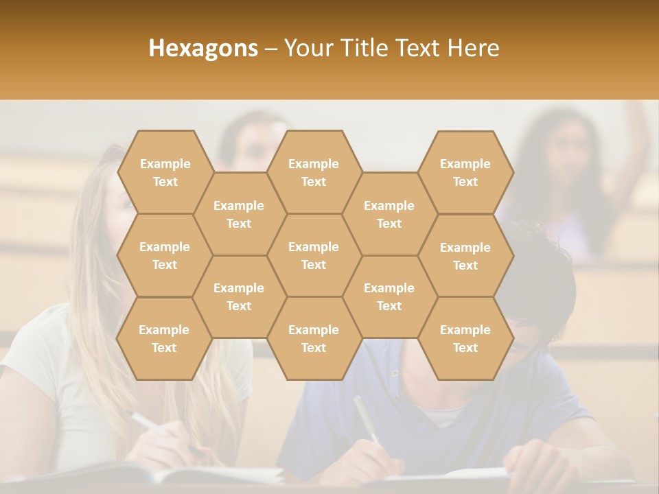 A Group Of People Sitting In A Lecture Hall PowerPoint Template