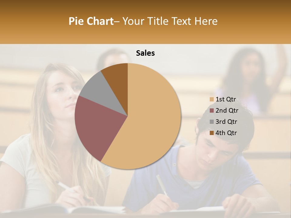 A Group Of People Sitting In A Lecture Hall PowerPoint Template
