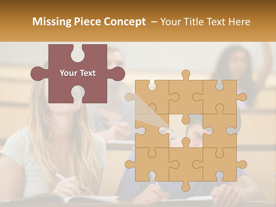 A Group Of People Sitting In A Lecture Hall PowerPoint Template