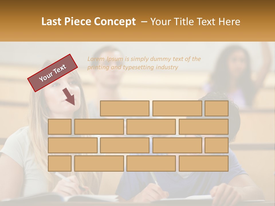 A Group Of People Sitting In A Lecture Hall PowerPoint Template